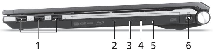 ACER ASPIRE 5830TG - 右視圖 - 1