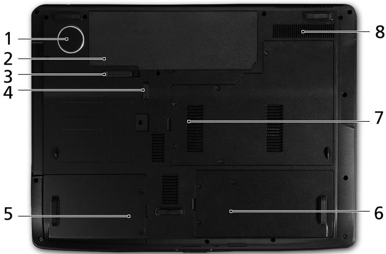 ACER ASPIRE 7730 - Vue de la base - 1