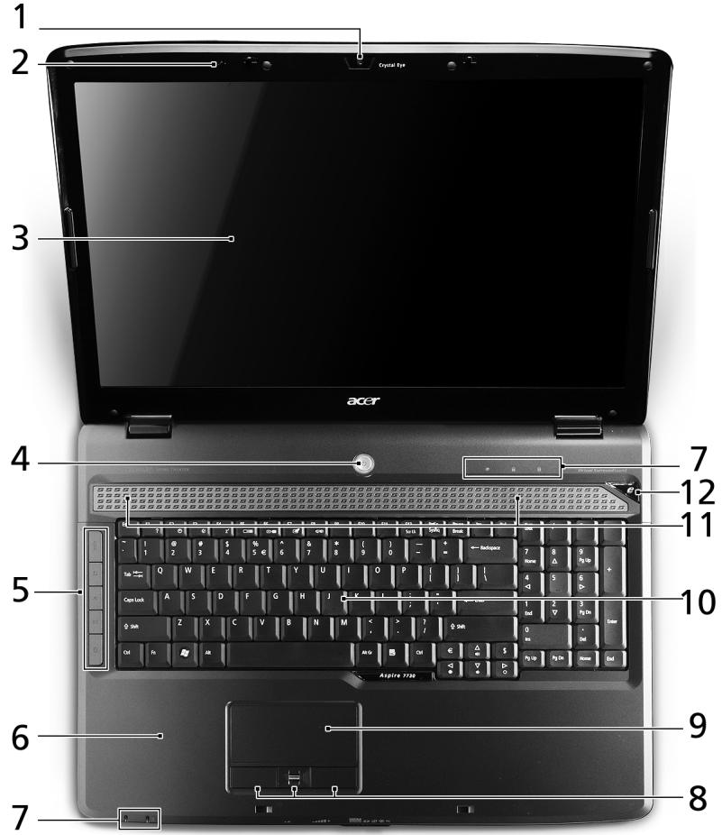 ACER ASPIRE 7730 - Vue supérieure - 1