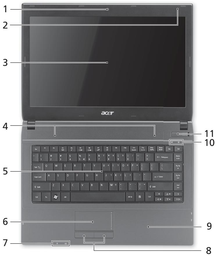 ACER TRAVELMATE 4740 - Vaizdas iš viršaus - 1