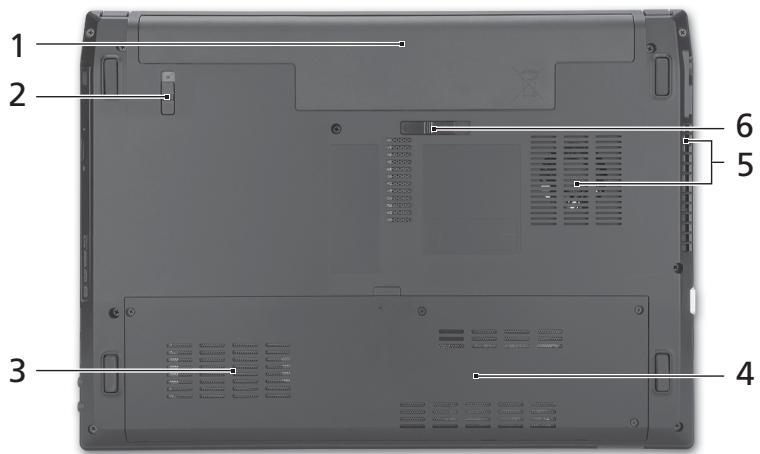 ACER TRAVELMATE 4740ZG - 底面 - 1