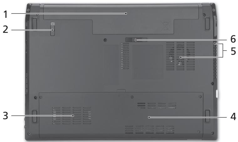 ACER TRAVELMATE 4740ZG - Alulnézet - 1