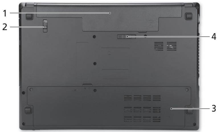 ACER TRAVELMATE 4750 - Tampak bawah - 1