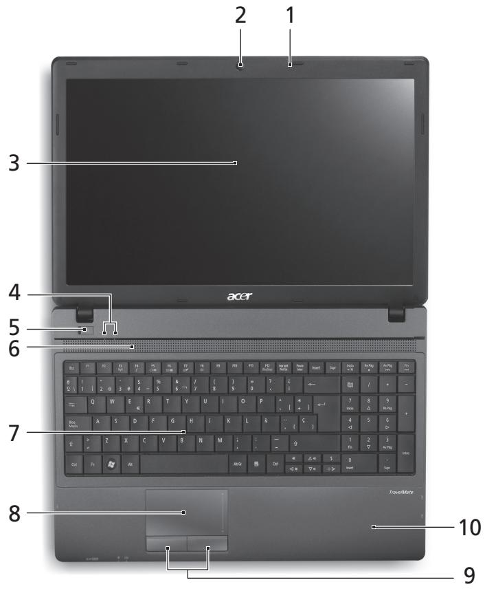 ACER TRAVELMATE 5335 - Pogled od zgoraj - 1