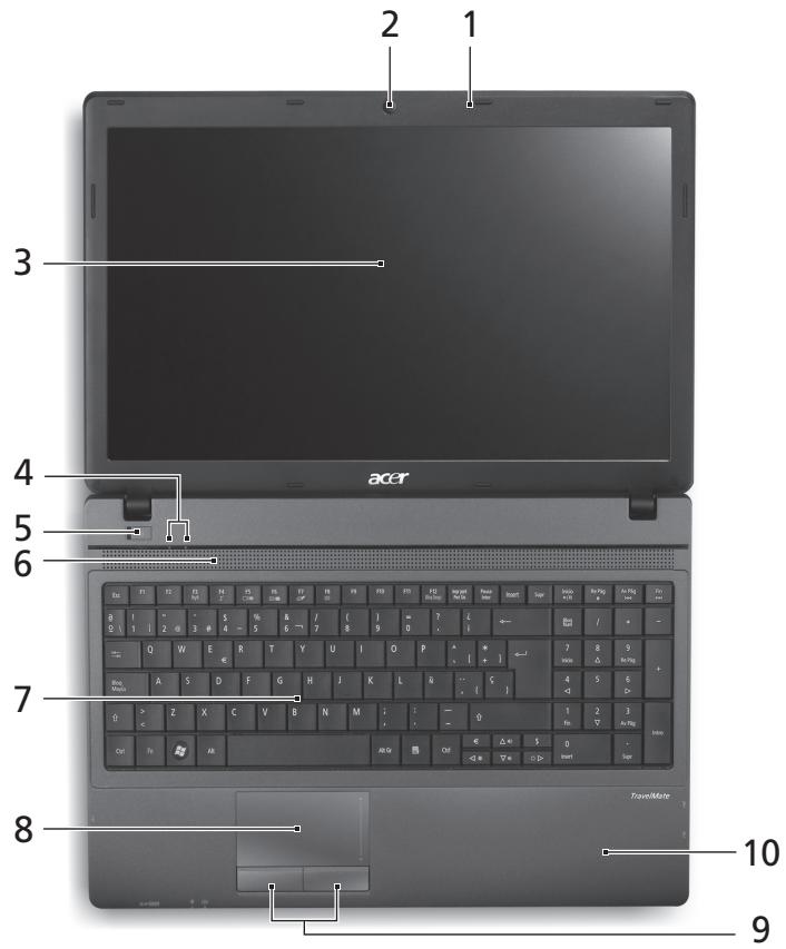 ACER TRAVELMATE 5335 - Vista superior - 1