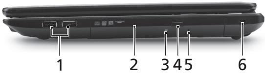 ACER TRAVELMATE 5335 - Pohled zprava - 1