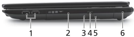 ACER TRAVELMATE 5735 - Pohl'ad sprava - 1