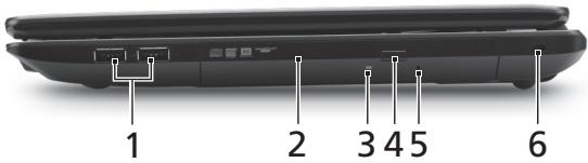 ACER TRAVELMATE 5735 - 左視圖 - 2