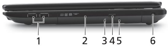 ACER TRAVELMATE 5735 - Vista derecha - 1