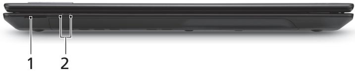 ACER TRAVELMATE 5735 - Skats no priekspuses aizvertā veidā - 1