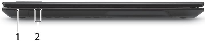 ACER TRAVELMATE 5735 - 上蓋闊起的前視圖 - 1