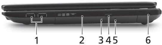 ACER TRAVELMATE 5735Z - Pohl'ad sprava - 1