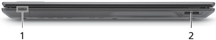 ACER TRAVELMATE 5740ZG - Uždaryto kompiuterio vaizdas iš priekio - 1