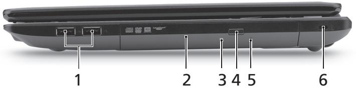 ACER TRAVELMATE 5740ZG - Vista derecha - 1