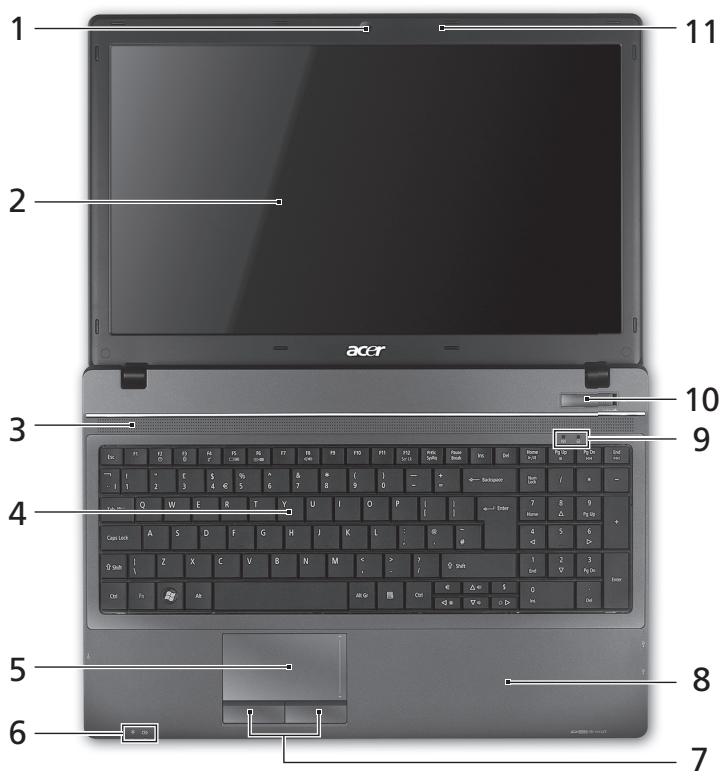 ACER TRAVELMATE 5740ZG - Vista dall'alto - 1