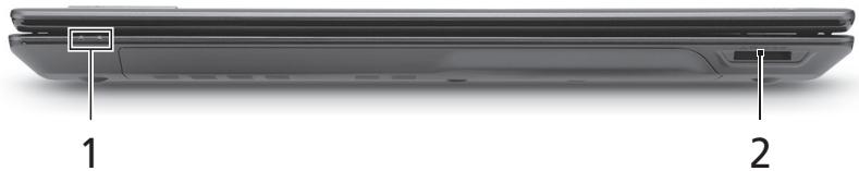 ACER TRAVELMATE 5740ZG - Closed front view - 1