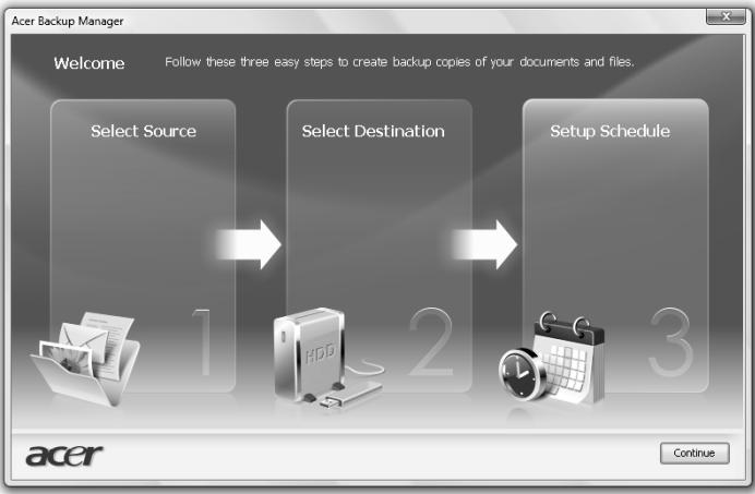 ACER TRAVELMATE 5742 - Acer Backup Manager - 2