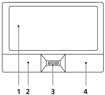 ACER TRAVELMATE 5742G - Alapvető tudnivalók az érintópadról (ujjlenyomat-olvasóval) - 1