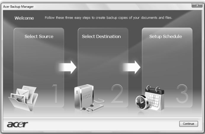 ACER TRAVELMATE 5742G - Acer Backup Manager - 2