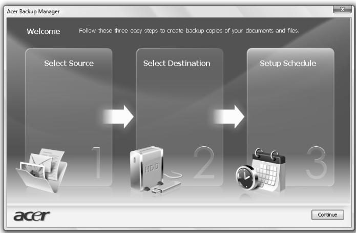 ACER TRAVELMATE 5742G - Acer Backup Manager - 2