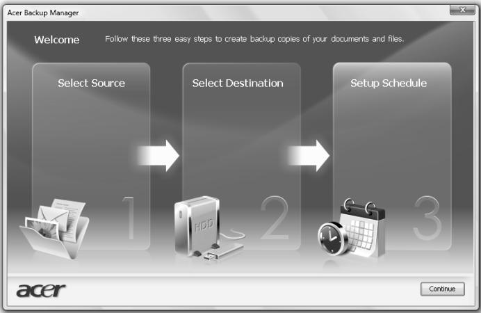 ACER TRAVELMATE 5742G - Acer Backup Manager - 2