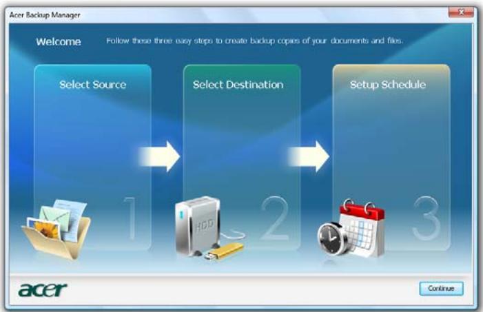 ACER TRAVELMATE 5742ZG - Acer Backup Manager - 2