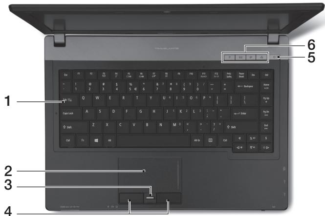 ACER TRAVELMATE P643-M - 键盘视图 - 1