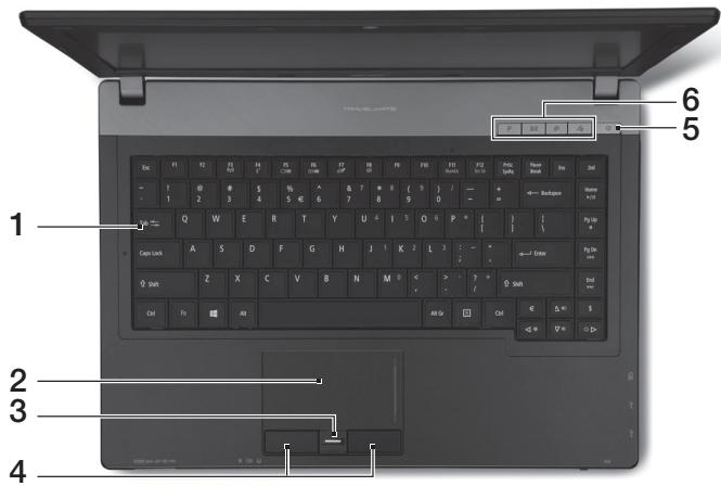 ACER TRAVELMATE P643-M - Tangentbordvy - 1