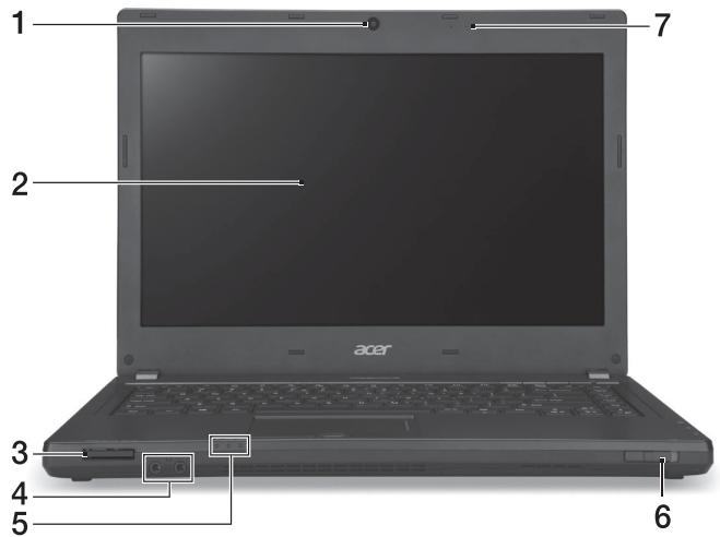 ACER TRAVELMATE P643-M - Pohled na horní kryt - 1