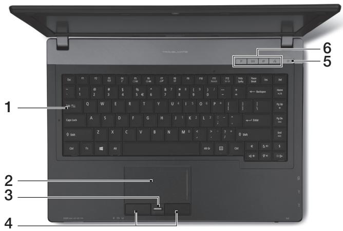 ACER TRAVELMATE P643-M - 鍵盤檢視 - 1