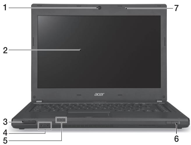 ACER TRAVELMATE P643-M - Top cover view - 1