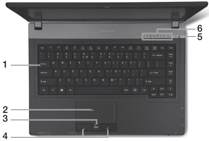 ACER TRAVELMATE P643-M - Átfogó felülnézet - 2