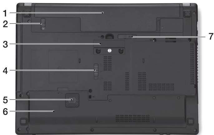 ACER TRAVELMATE P643-M - Vista de la base - 1