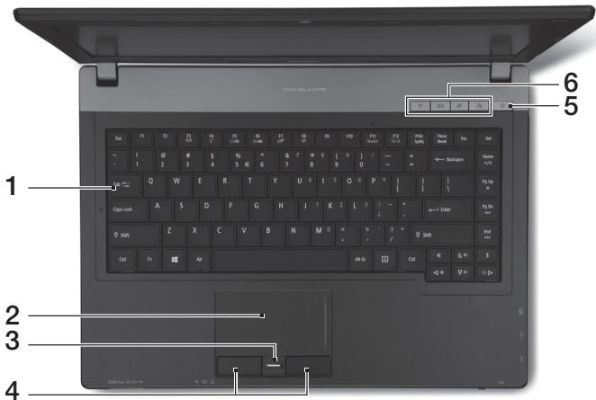 ACER TRAVELMATE P643-M - Toetsenbord-overzicht - 1