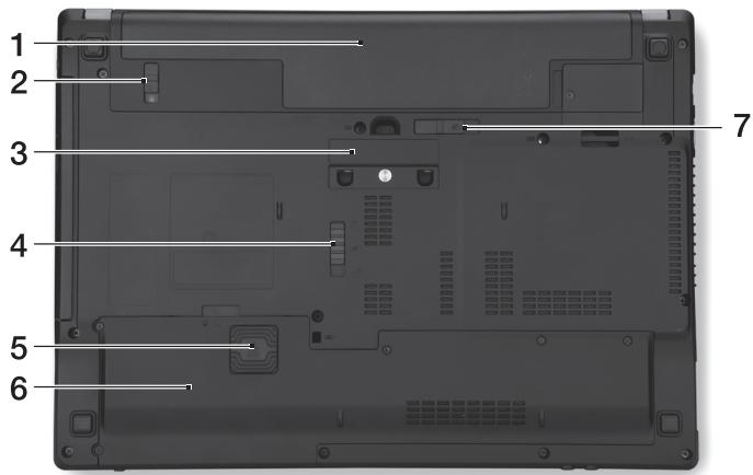 ACER TRAVELMATE P643-M - Pogled od spodaj - 1