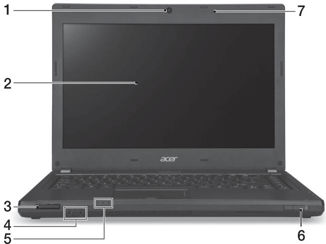 ACER TRAVELMATE P643-M - Vedere capac de sus - 1