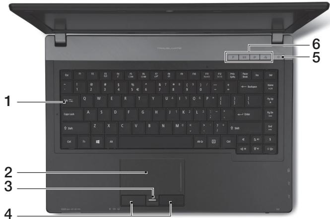 ACER TRAVELMATE P643-M - Tastaturvisning - 1