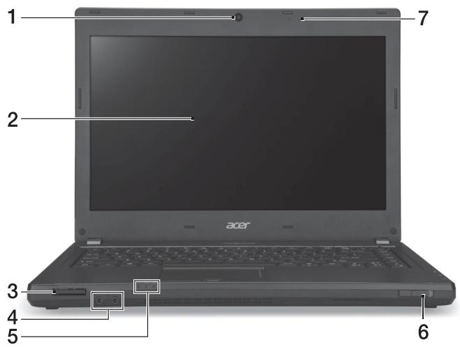 ACER TRAVELMATE P643-M - Viršutinio dangčio vaizdas - 1