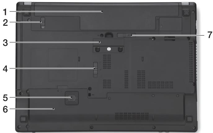 ACER TRAVELMATE P643-M - Skats no apakspuses - 1