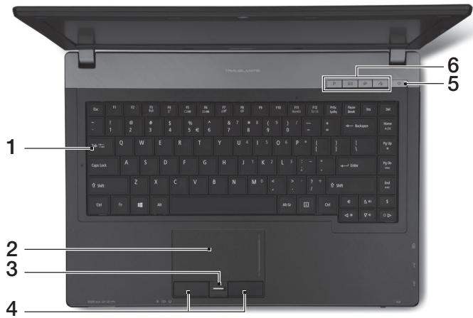 ACER TRAVELMATE P643-M - Vista tastiera - 1