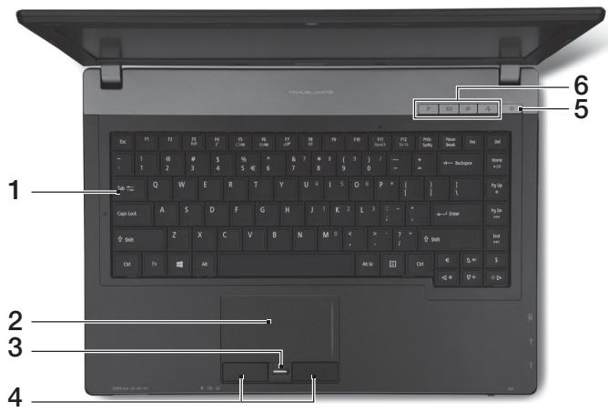 ACER TRAVELMATE P643-M - Widok klawiatury - 1