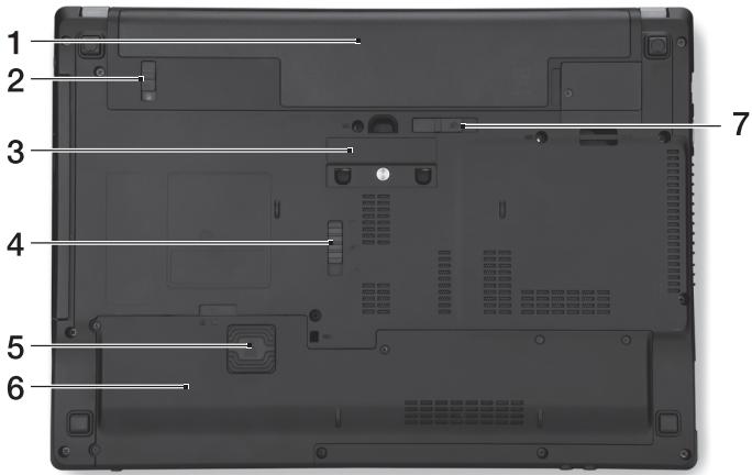 ACER TRAVELMATE P643-MG - Pogled od spodaj - 1