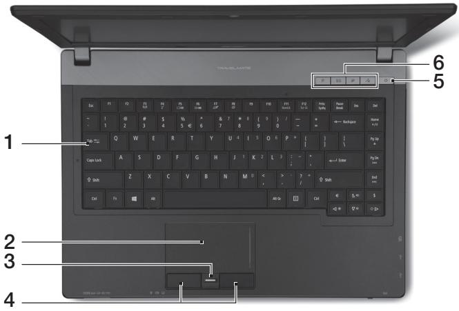 ACER TRAVELMATE P643-MG - Billentyűzet nézete - 1