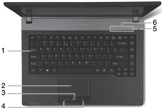 ACER TRAVELMATE P643-MG - Widok klawiatury - 1