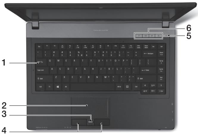 ACER TRAVELMATE P643-MG - 鍵盤檢視 - 1
