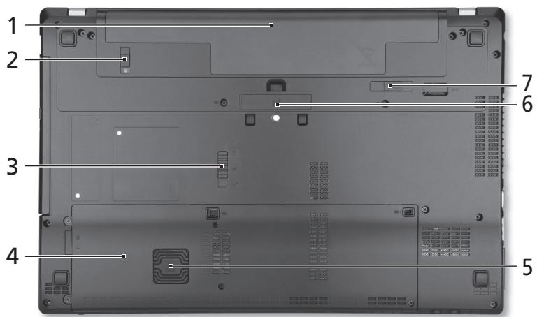 ACER TRAVELMATE P653-M - Pohled zespodu - 1