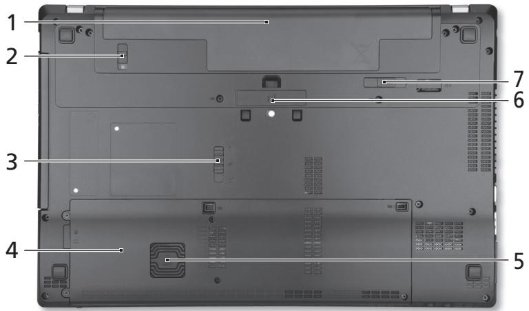 ACER TRAVELMATE P653-M - Set fra bunden - 1
