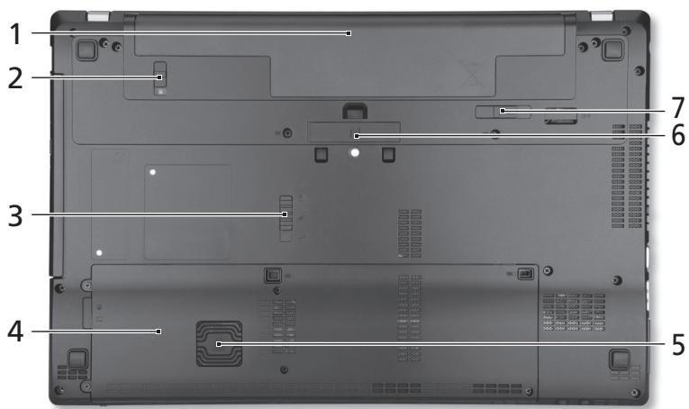 ACER TRAVELMATE P653-M - Vedere bază - 1