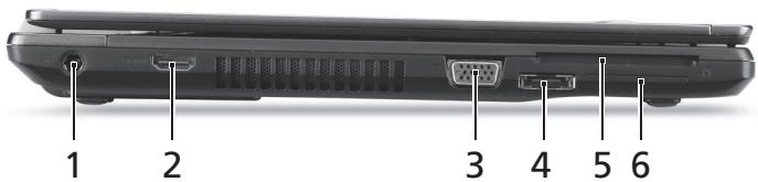 ACER TRAVELMATE P653-M - Vaade vasakult - 1