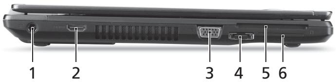 ACER TRAVELMATE P653-M - Widok z lewej - 1